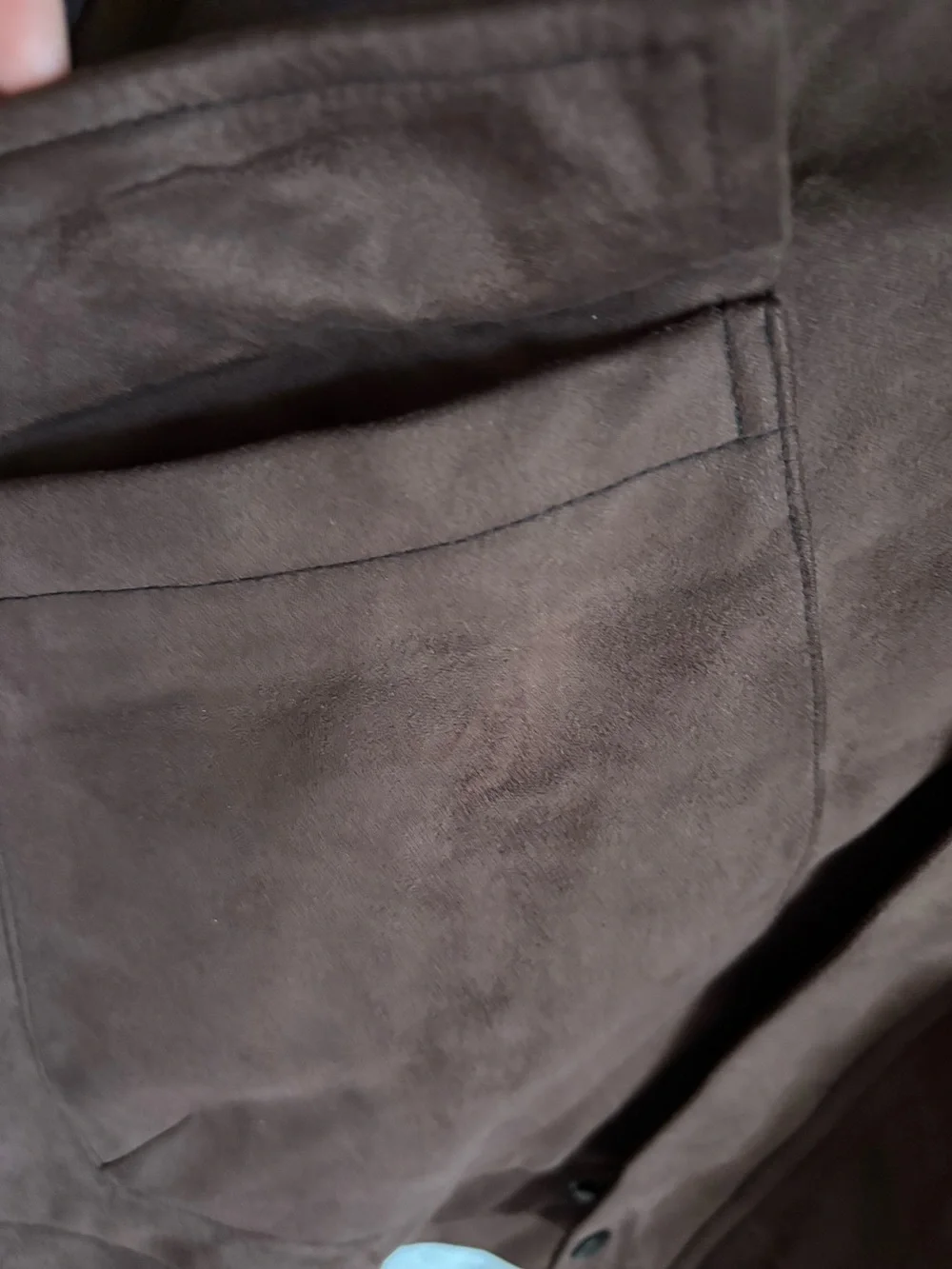Men's Brown Sherpa Collar Jacket - faux suede